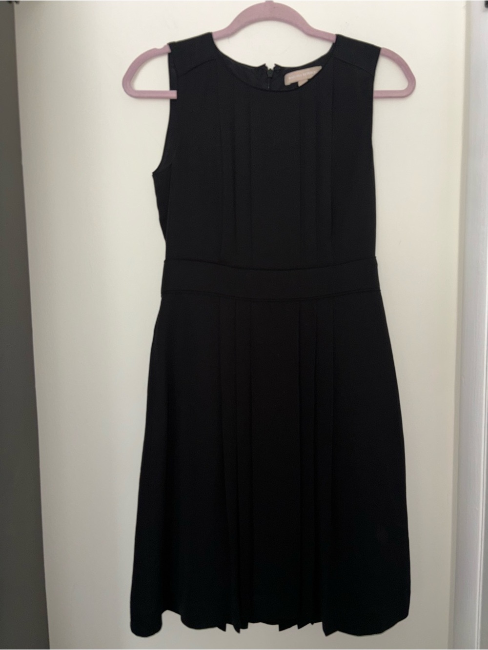 Banana Republic Black Sleeveless Pleated A-Line Dress